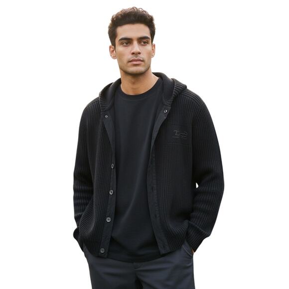 7 Diamonds Other - 7 Diamond's Premium Men's Chunky Zip Cardigan, Snap Buttons & Hoodie